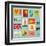 Sea Elements Stamp Collection-woodhouse-Framed Art Print