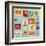 Sea Elements Stamp Collection-woodhouse-Framed Art Print