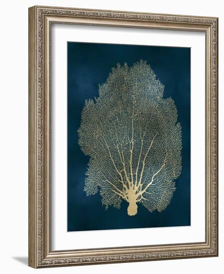 Sea Fan Gold on Teal II-Melonie Miller-Framed Art Print