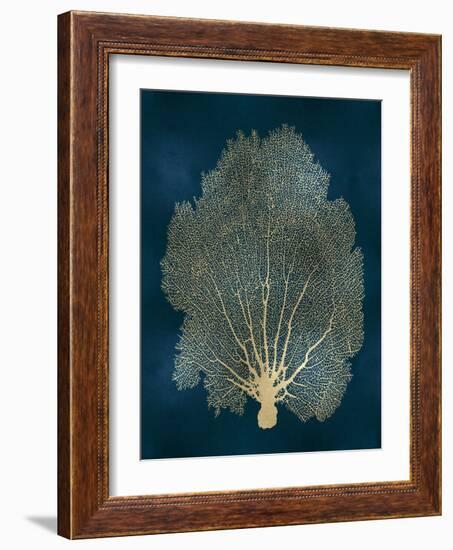 Sea Fan Gold on Teal II-Melonie Miller-Framed Art Print