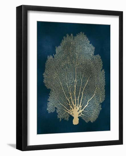 Sea Fan Gold on Teal II-Melonie Miller-Framed Art Print