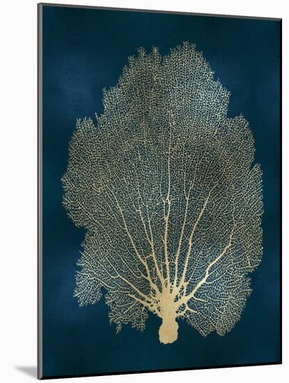 Sea Fan Gold on Teal II-Melonie Miller-Mounted Art Print