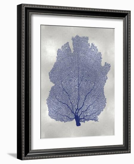 Sea Fan Indigo Blue I-Melonie Miller-Framed Art Print