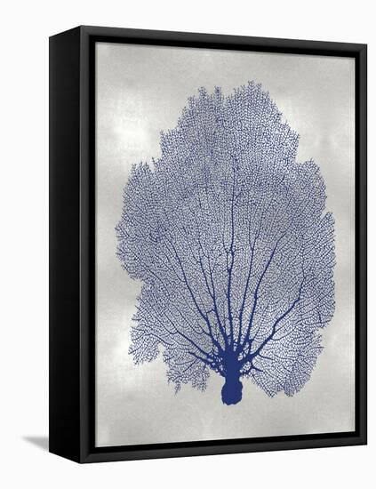 Sea Fan Indigo Blue II-Melonie Miller-Framed Stretched Canvas