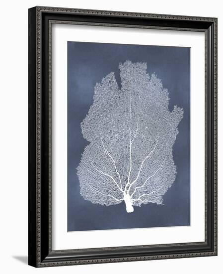 Sea Fan on Blue I-Melonie Miller-Framed Art Print