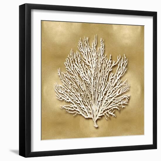 Sea Fan on Gold I-Caroline Kelly-Framed Art Print