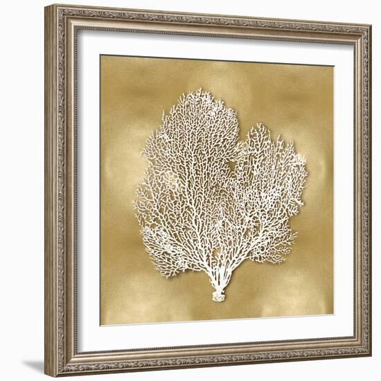 Sea Fan on Gold II-Caroline Kelly-Framed Art Print