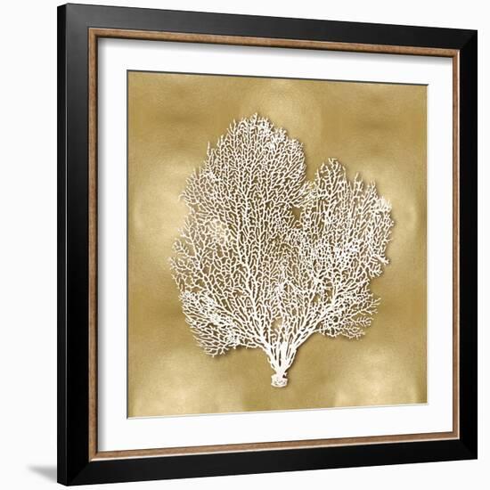 Sea Fan on Gold II-Caroline Kelly-Framed Art Print