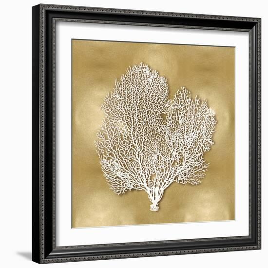 Sea Fan on Gold II-Caroline Kelly-Framed Art Print