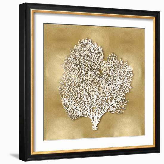 Sea Fan on Gold II-Caroline Kelly-Framed Art Print