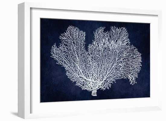 Sea Fan on Indigo Blue I-Melonie Miller-Framed Art Print