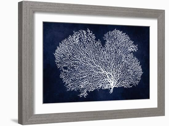 Sea Fan on Indigo Blue II-Melonie Miller-Framed Art Print