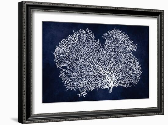 Sea Fan on Indigo Blue II-Melonie Miller-Framed Art Print