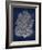 Sea Fan Silver on Blue I-Melonie Miller-Framed Art Print