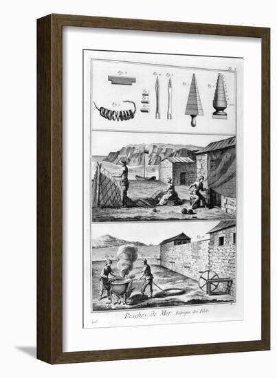 Sea Fishing, Net Manufacture, 1751-1777-Denis Diderot-Framed Giclee Print