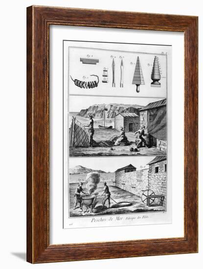 Sea Fishing, Net Manufacture, 1751-1777-Denis Diderot-Framed Giclee Print