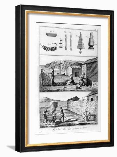 Sea Fishing, Net Manufacture, 1751-1777-Denis Diderot-Framed Giclee Print