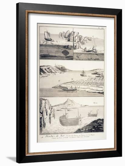 Sea Fishing-null-Framed Giclee Print