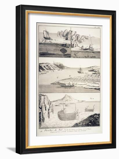 Sea Fishing-null-Framed Giclee Print
