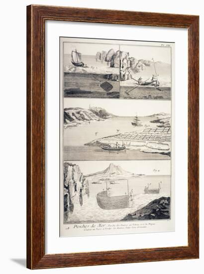 Sea Fishing-null-Framed Giclee Print