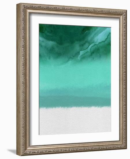 Sea Foam Abstract-Hallie Clausen-Framed Art Print