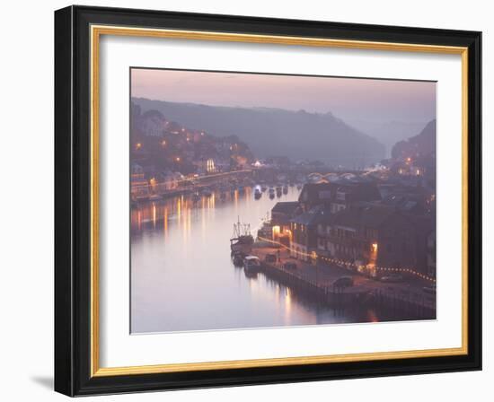 Sea Fog Builds over the Town of Looe, Cornwall, England, United Kingdom, Europe-David Clapp-Framed Photographic Print