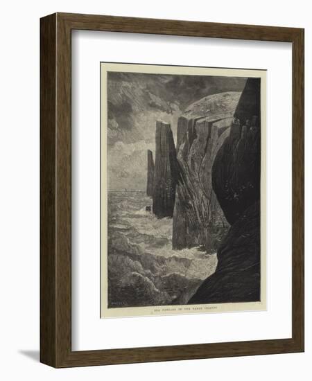 Sea Fowling in the Faroe Islands-Charles Auguste Loye-Framed Giclee Print