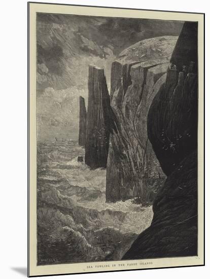 Sea Fowling in the Faroe Islands-Charles Auguste Loye-Mounted Giclee Print