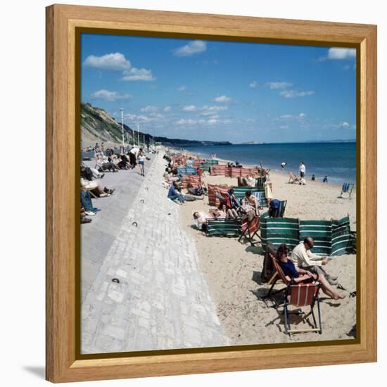 Sea Front and Beach at Bournemouth, 1971-Library-Framed Premier Image Canvas