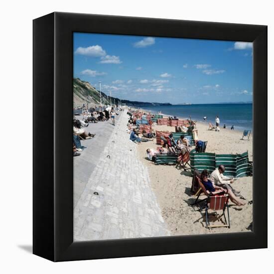 Sea Front and Beach at Bournemouth, 1971-Library-Framed Premier Image Canvas