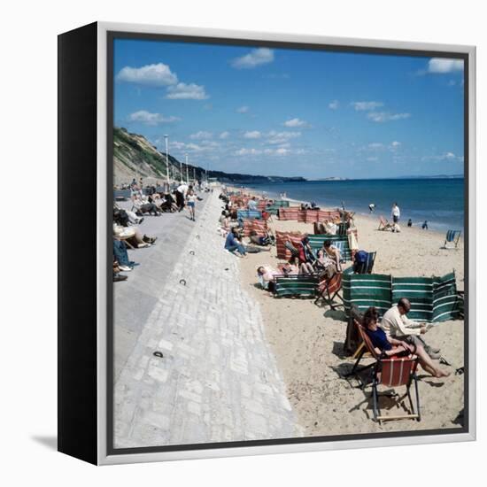 Sea Front and Beach at Bournemouth, 1971-Library-Framed Premier Image Canvas