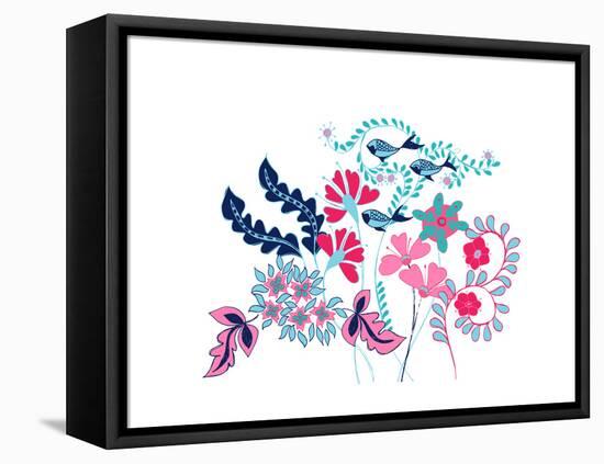 Sea Garden Border-null-Framed Premier Image Canvas