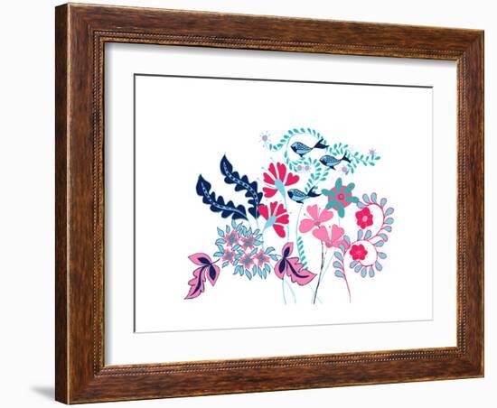 Sea Garden Border-null-Framed Giclee Print