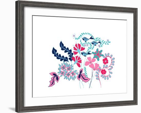 Sea Garden Border-null-Framed Giclee Print