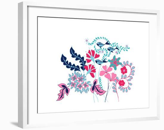 Sea Garden Border-null-Framed Giclee Print