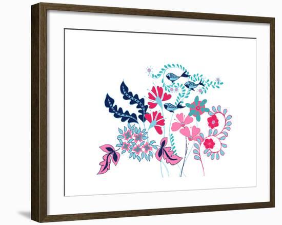 Sea Garden Border-null-Framed Giclee Print