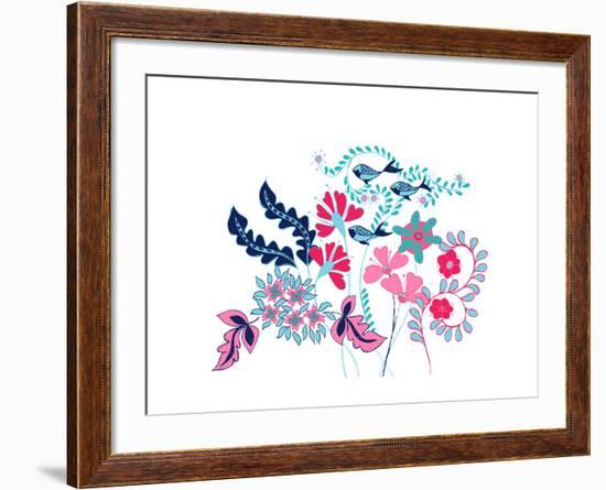 Sea Garden Border-null-Framed Giclee Print