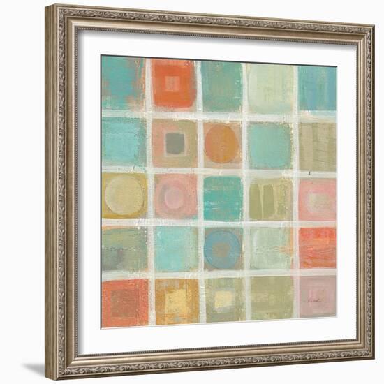 Sea Glass Mosaic Tile II-Silvia Vassileva-Framed Art Print