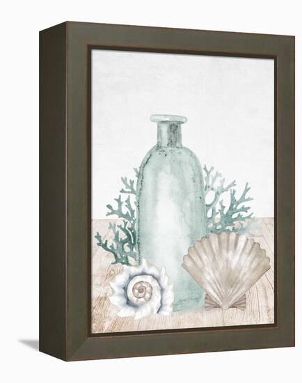 Sea Glass Shells 1 V2-Kimberly Allen-Framed Stretched Canvas