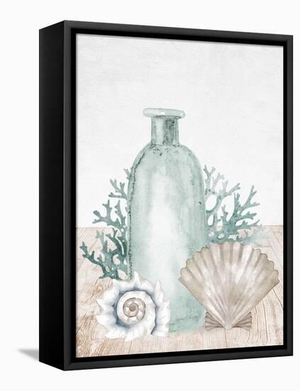 Sea Glass Shells 1 V2-Kimberly Allen-Framed Stretched Canvas