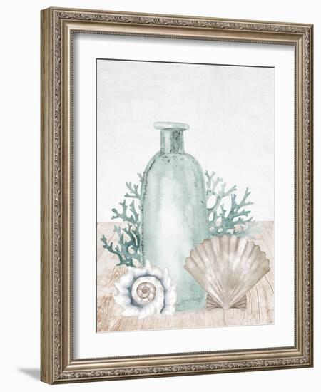 Sea Glass Shells 1 V2-Kimberly Allen-Framed Art Print
