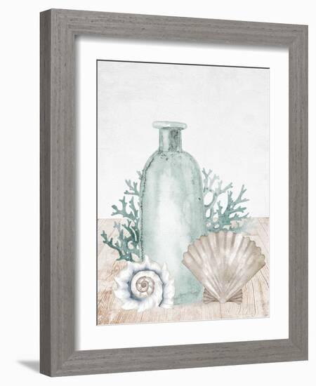 Sea Glass Shells 1 V2-Kimberly Allen-Framed Art Print