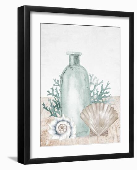 Sea Glass Shells 1 V2-Kimberly Allen-Framed Art Print