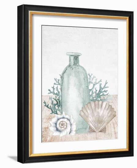 Sea Glass Shells 1 V2-Kimberly Allen-Framed Art Print