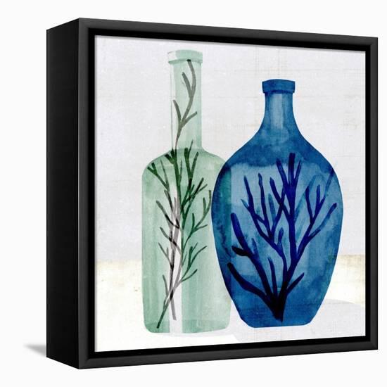 Sea Glass Vase I-Annie Warren-Framed Stretched Canvas