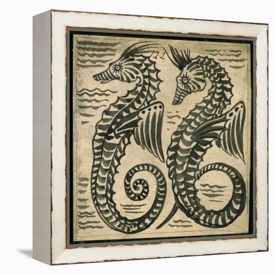 Sea-Horse (W/C on Paper)-William De Morgan-Framed Premier Image Canvas