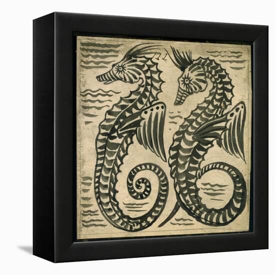 Sea-Horse (W/C on Paper)-William De Morgan-Framed Premier Image Canvas