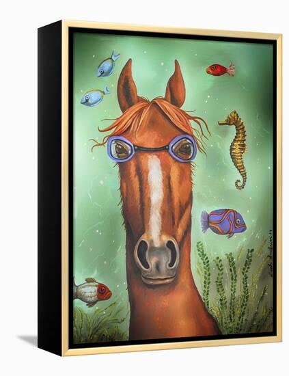 Sea Horse-Leah Saulnier-Framed Premier Image Canvas