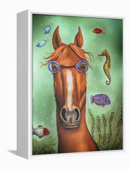 Sea Horse-Leah Saulnier-Framed Premier Image Canvas