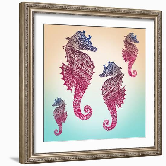 Sea Horses-Mark Ashkenazi-Framed Giclee Print